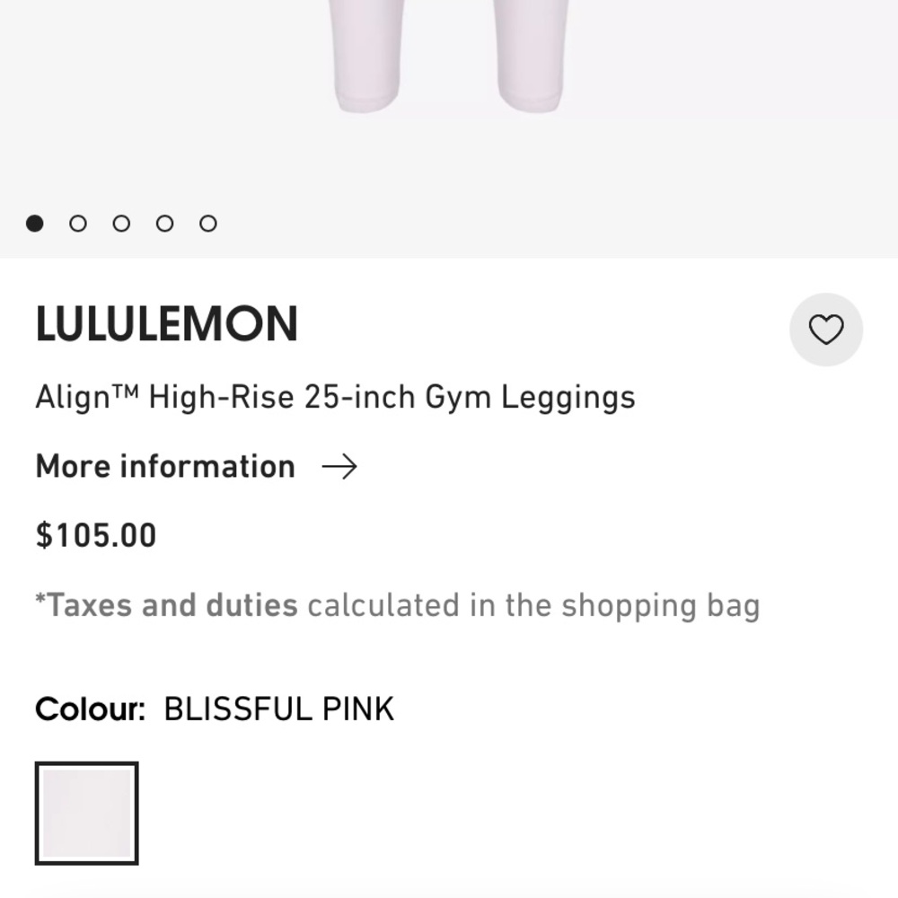 NWT lululemon BLISSFUL PINK align 25” leggings size US 4 - Picture 10 of 15